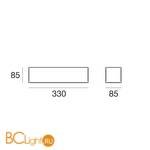 Настенный светильник Linea Light Gypsum 60834W00 - Схема