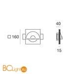 Встраиваемый светильник Linea Light Gypsum 60910N00 - Схема