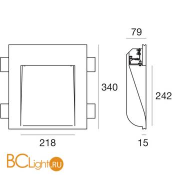 Встраиваемый светильник Linea Light Gypsum 61390N00 - Схема