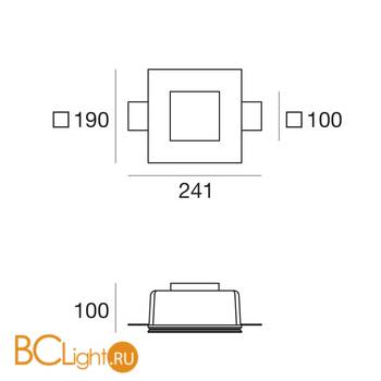 Встраиваемый светильник Linea Light Gypsum 63820W00 - Схема