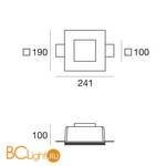 Встраиваемый светильник Linea Light Gypsum 63820W00 - Схема