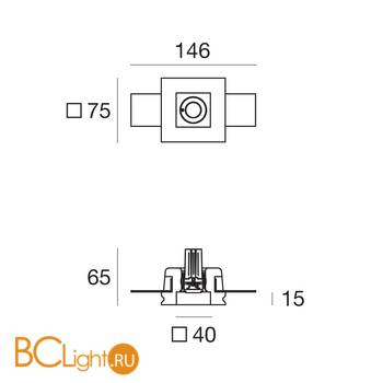 Встраиваемый светильник Linea Light Gypsum 64500W60 - Схема