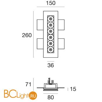 Встраиваемый светильник Linea Light Gypsum 64548W15 - Схема