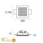 Встраиваемый светильник Linea Light Gypsum 64550N15 - Схема