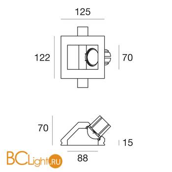 Встраиваемый светильник Linea Light Gypsum 8869N - Схема