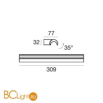 Настенный светильник Linea Light Halfpipe 8390 - Схема