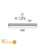 Настенный светильник Linea Light Halfpipe 8390 - Схема