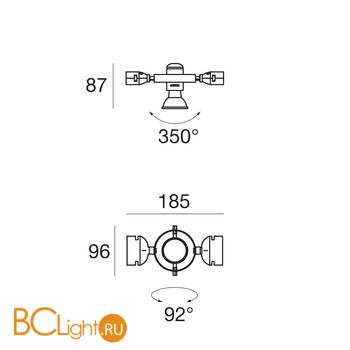 Светильник для струнной системы Linea Light Halley TR4201-3 - Схема