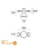 Светильник для струнной системы Linea Light Halley TR4202-3 - Схема