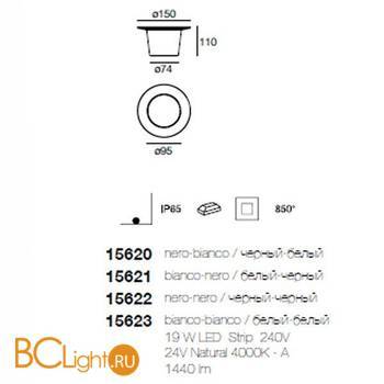 Садово-парковый фонарь Linea Light Hat 15623 - Схема