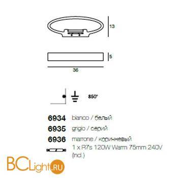 Настенный светильник Linea Light Heli 6934 - Схема