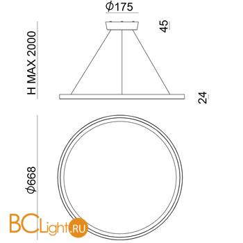 Подвесной светильник Linea Light Hinomaru 8619 - Схема