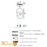 Настенный светильник Linea Light Hula Hoop 90234 - Схема