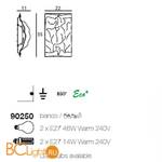 Настенный светильник Linea Light Iceberg 90250 - Схема