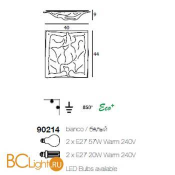 Настенно-потолочный светильник Linea Light Iceberg 90214 - Схема