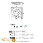 Настенно-потолочный светильник Linea Light Iceberg 90214 - Схема