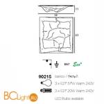 Настенно-потолочный светильник Linea Light Iceberg 90215 - Схема