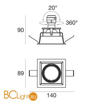 Встраиваемый светильник Linea Light Incasso 8369 - Схема