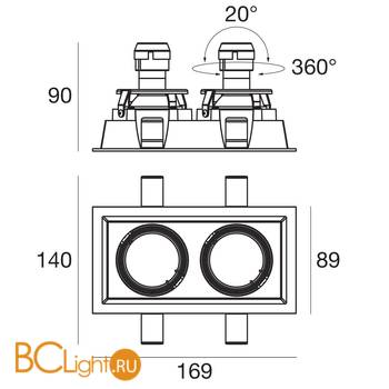 Встраиваемый светильник Linea Light Incasso 8372 - Схема