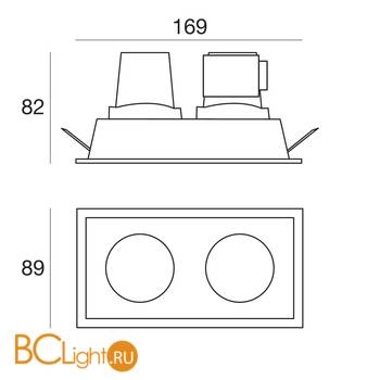 Встраиваемый светильник Linea Light Incasso 8379 - Схема