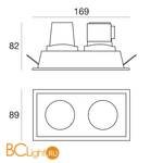Встраиваемый светильник Linea Light Incasso 8379 - Схема