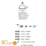 Потолочный светильник Linea Light Modern collection 4733 - Схема