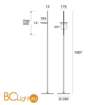 Напольный светильник Linea Light Kimia 8545 - Схема