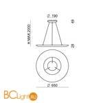 Подвесной светильник Linea Light Kyklos 8485 - Схема