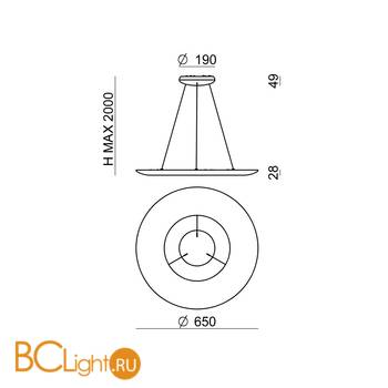 Подвесной светильник Linea Light Kyklos 8487 - Схема
