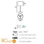 Настольная лампа Linea Light Kyria 7331 - Схема