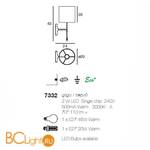 Бра Linea Light Kyria 7332 - Схема