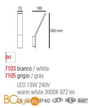 Настенный светильник Linea Light Lama 7103 - Схема