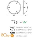 Настенно-потолочный светильник Linea Light 73667 - Схема