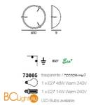 Настенно-потолочный светильник Linea Light 73665 - Схема