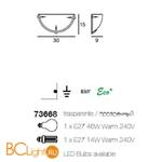 Настенный светильник Linea Light Lancia 73668 - Схема