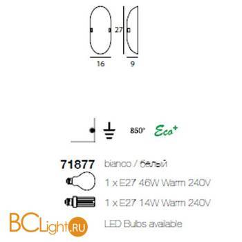 Настенный светильник Linea Light Liner 71877 - Схема