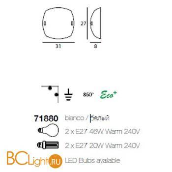 Настенно-потолочный светильник Linea Light Liner 71880 - Схема