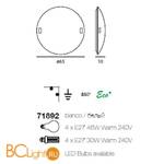 Настенно-потолочный светильник Linea Light Liner 71892 - Схема