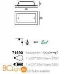 Настенно-потолочный светильник Linea Light Luminosa 71690 - Схема