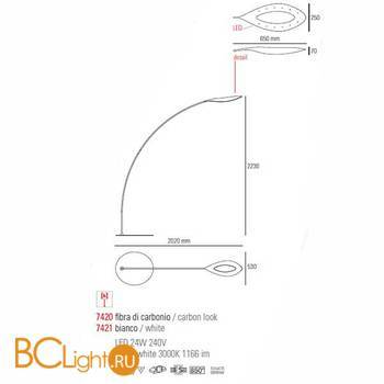 Торшер Linea Light Folia 7420 - Схема