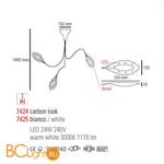 Потолочная люстра Linea Light Folia 7425 - Схема