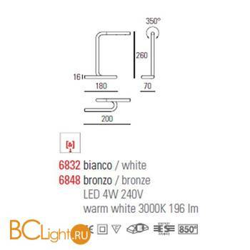 Настольная лампа Linea Light MY TUBE 6848 - Схема