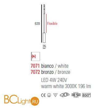 Настенный светильник Linea Light My Tube 7072 - Схема