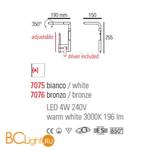 Подсветка для картин Linea Light My Tube 7075 - Схема