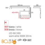Подсветка для картин Linea Light My Tube 7078 - Схема
