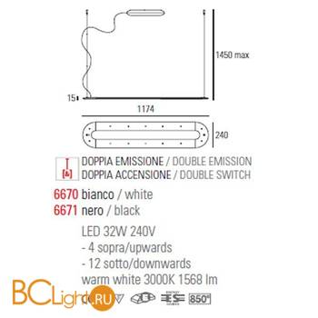 Подвесной светильник Linea Light O-LINE 6670 - Схема