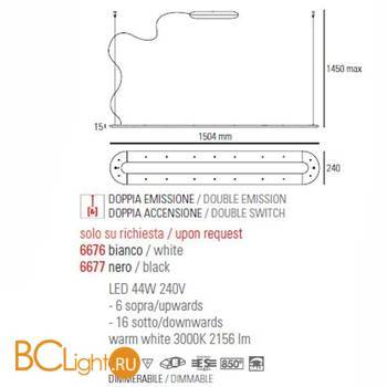 Подвесной светильник Linea Light O-LINE 6677 - Схема