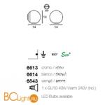 Настенный светильник Linea Light Pelota 6613 - Схема