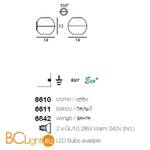 Настенный светильник Linea Light Pelota 6842 - Схема