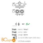 Cпот (точечный светильник) Linea Light Pelota 7142 - Схема